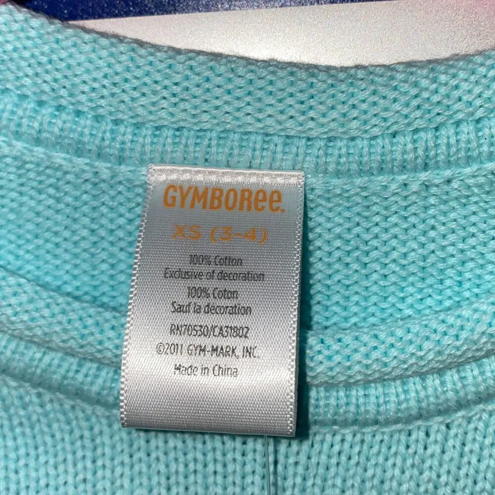 Gymboree girls snowman baby blue lightweight sweater SZ XS